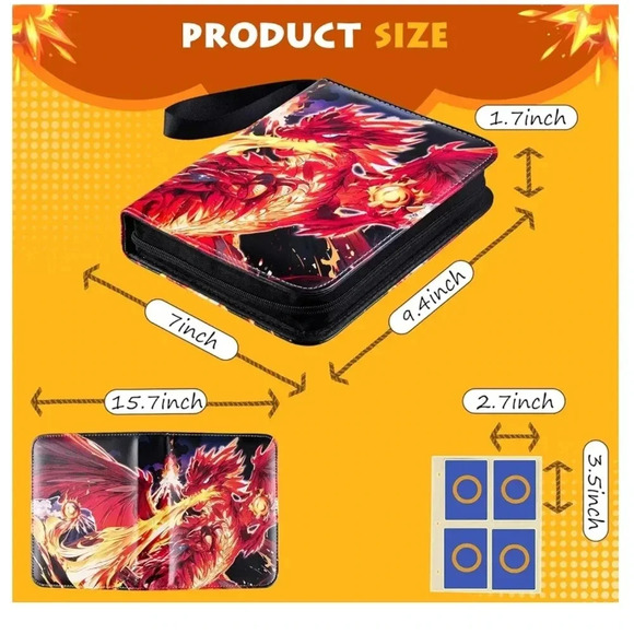 Trading Card Binder, 4 pocket pages, 440 Pockets Card Binder,55 sheets - Picture 3 of 7